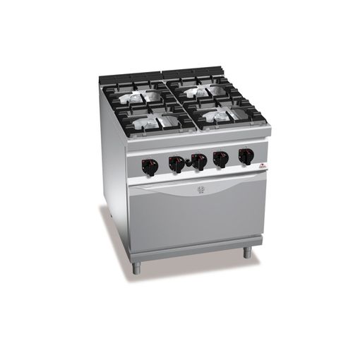 Cucina a gas 4 fuochi con forno a gas high power serie 90